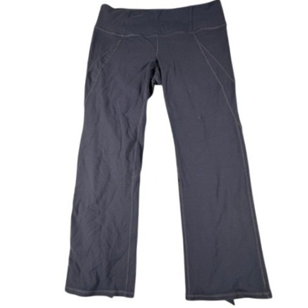 Athleta Yoga Pants Womens ST Gray Flare Split Hem Activewear - Picture 1 of 11